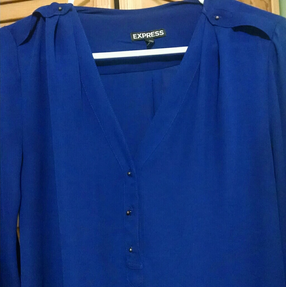 Express blue dress shirt